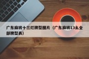 广东麻将十三烂牌型图片（广东麻将13幺全部牌型表）